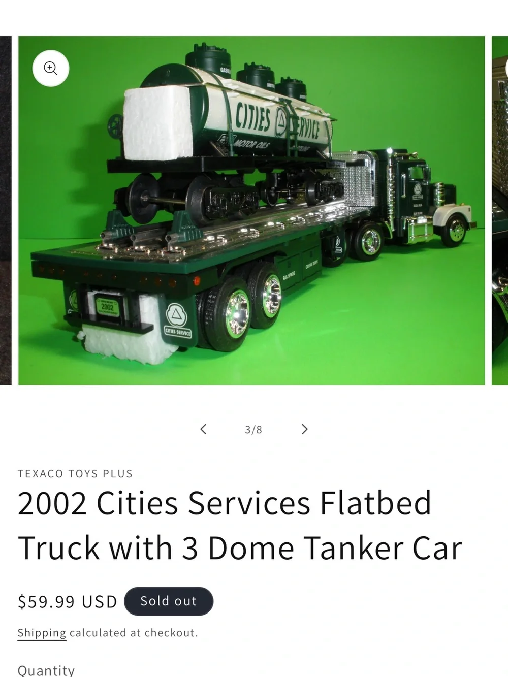 CITGO Petroleum Corp. Flatbed Toy Truck w/3 dome tank car (Limited Edition)